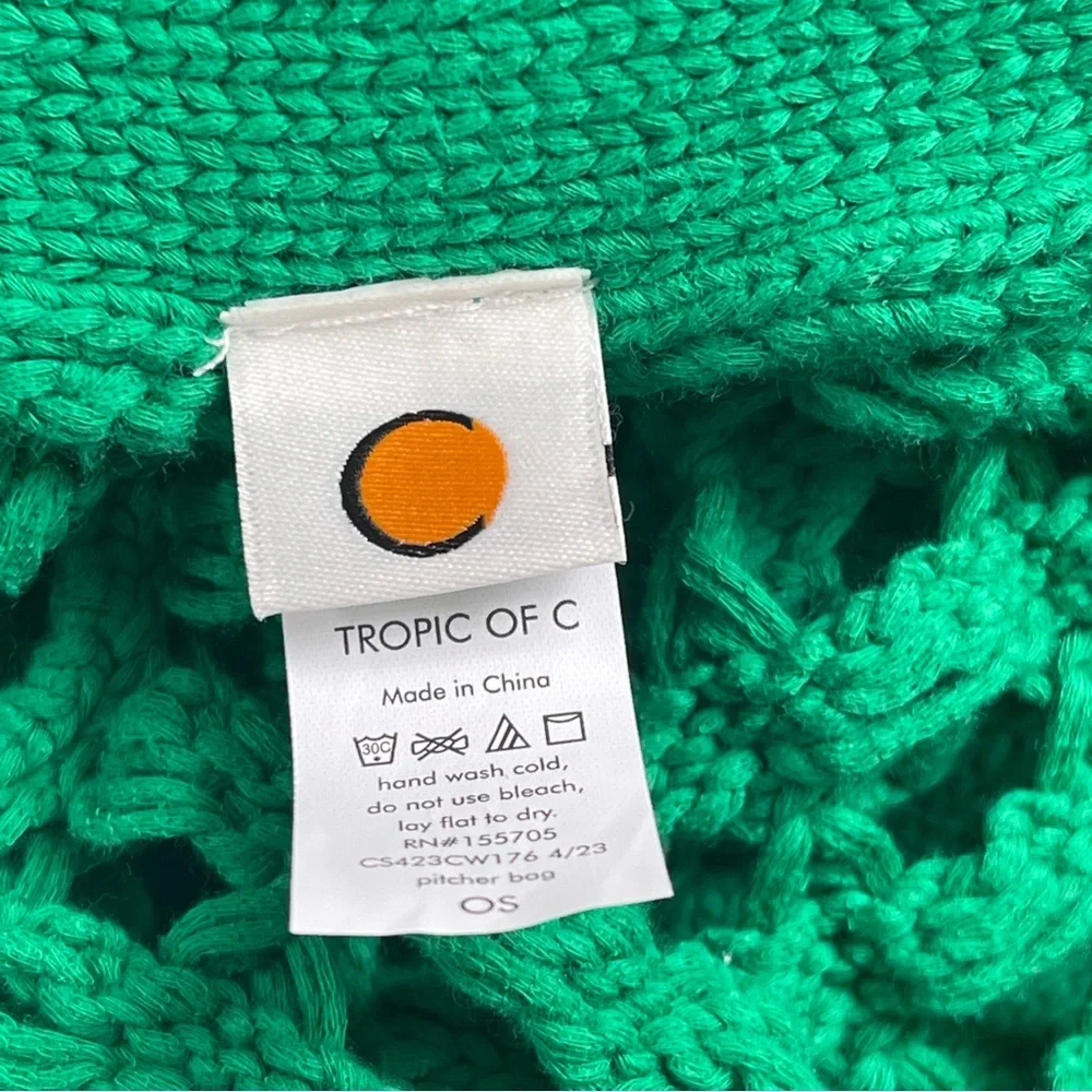 Tropic of C Pitcher Bag Green Crochet